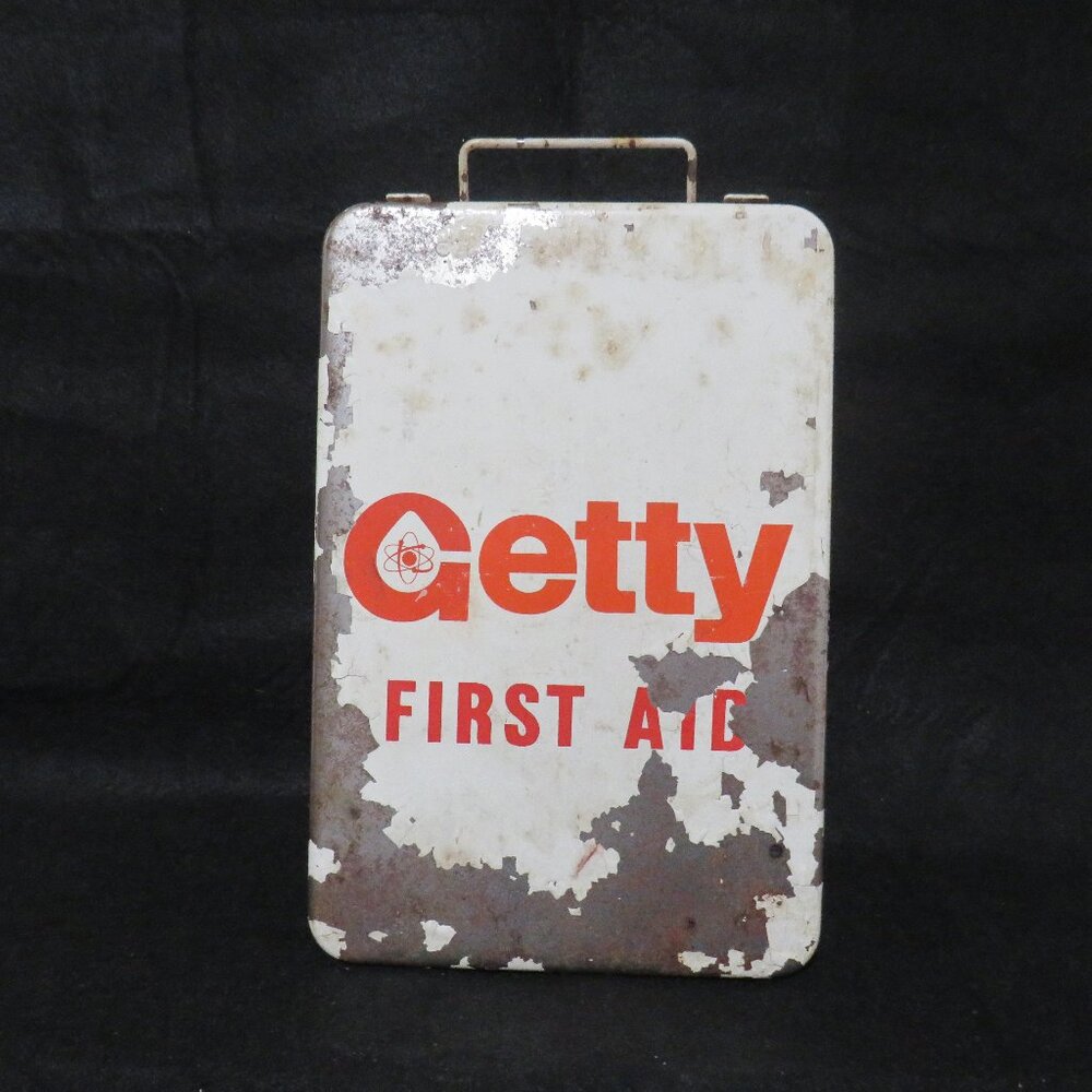 VTG Getty First Aid Kit Complete Oil/Petroleum Collectable.